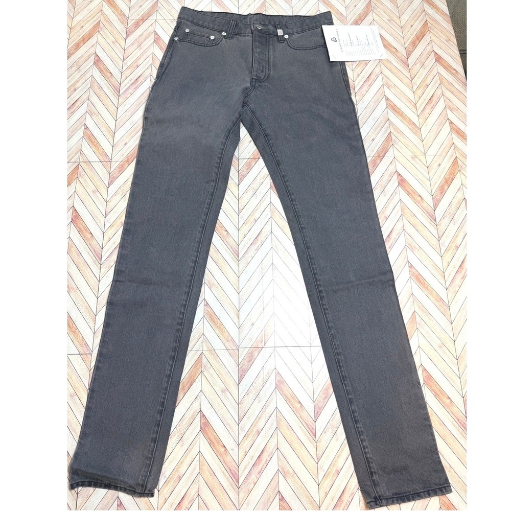 NEW BLK‎ DNM Jeans 26 Women's Straight Leg Washed Gray Button Fly Grunge Y2K